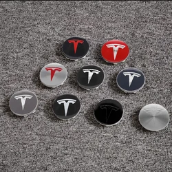 4Pcs 56mm+60mm Car Wheel Center Hub Caps Stickers Auto Rim Cover Accessories For Tesla Model 3 Model S X Model Y Roadster SpaceX