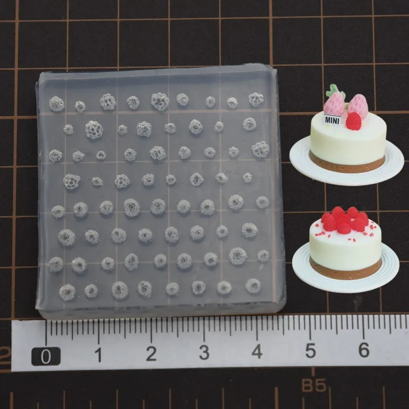 Mini Fruit Silicone Mold DIY Clay Raspberry Banana Apple Miniature Food Play Resin Epoxy Mold Cream Cake Accessories Mould view 3