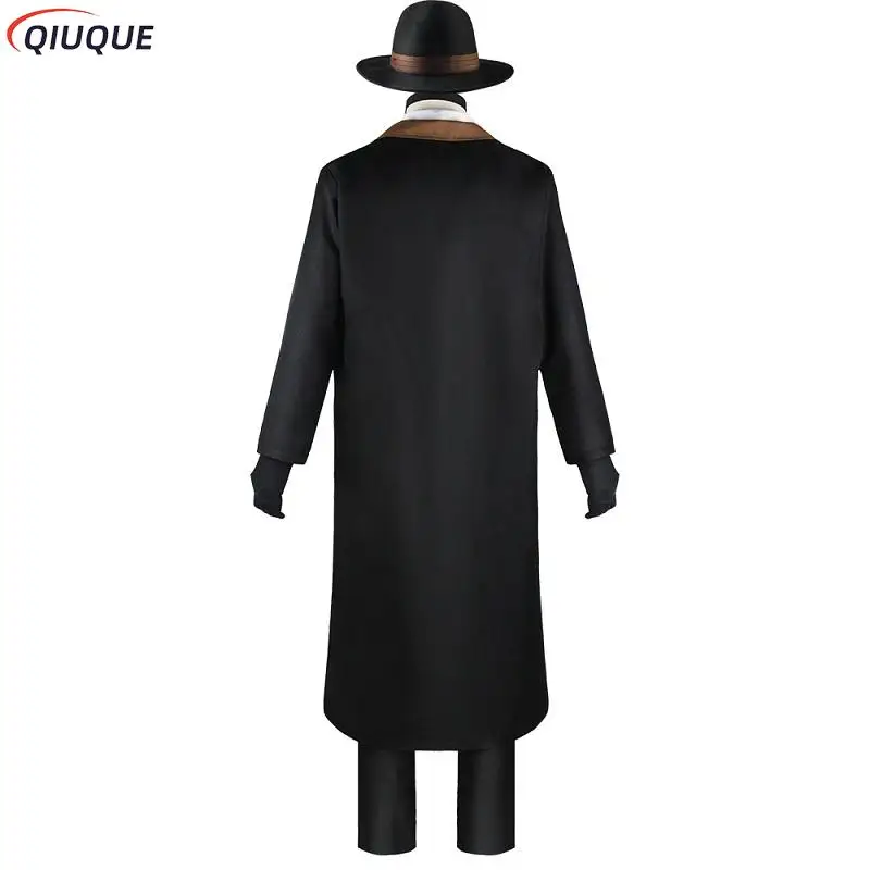 Nakahara Chuuya Cosplay Costume avec Chapeau et Perruque pour Hommes et Femmes, Tenues Anime