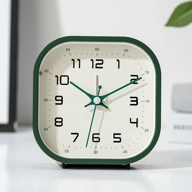 Kinderwecker, moderner Stil, geräuschlose Betriebszeit, Kunststoffmaterial, große Digitaluhr, sieht schön auf dem Schreibtisch aus – Detail 9