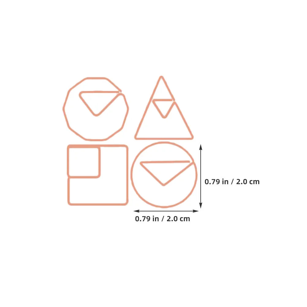 60pcs Electroplated Paper Clips Iron Decorative Office Supplies For Files Notes Bills Fixing Mini Paperclips Practical