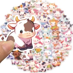 50Pcs Cartoon Rainbow Cow Graffiti Stickers Cute Animal Decals Kis Reward Stickers Toy DIY Waterproof Sticker for Luggage/Phone