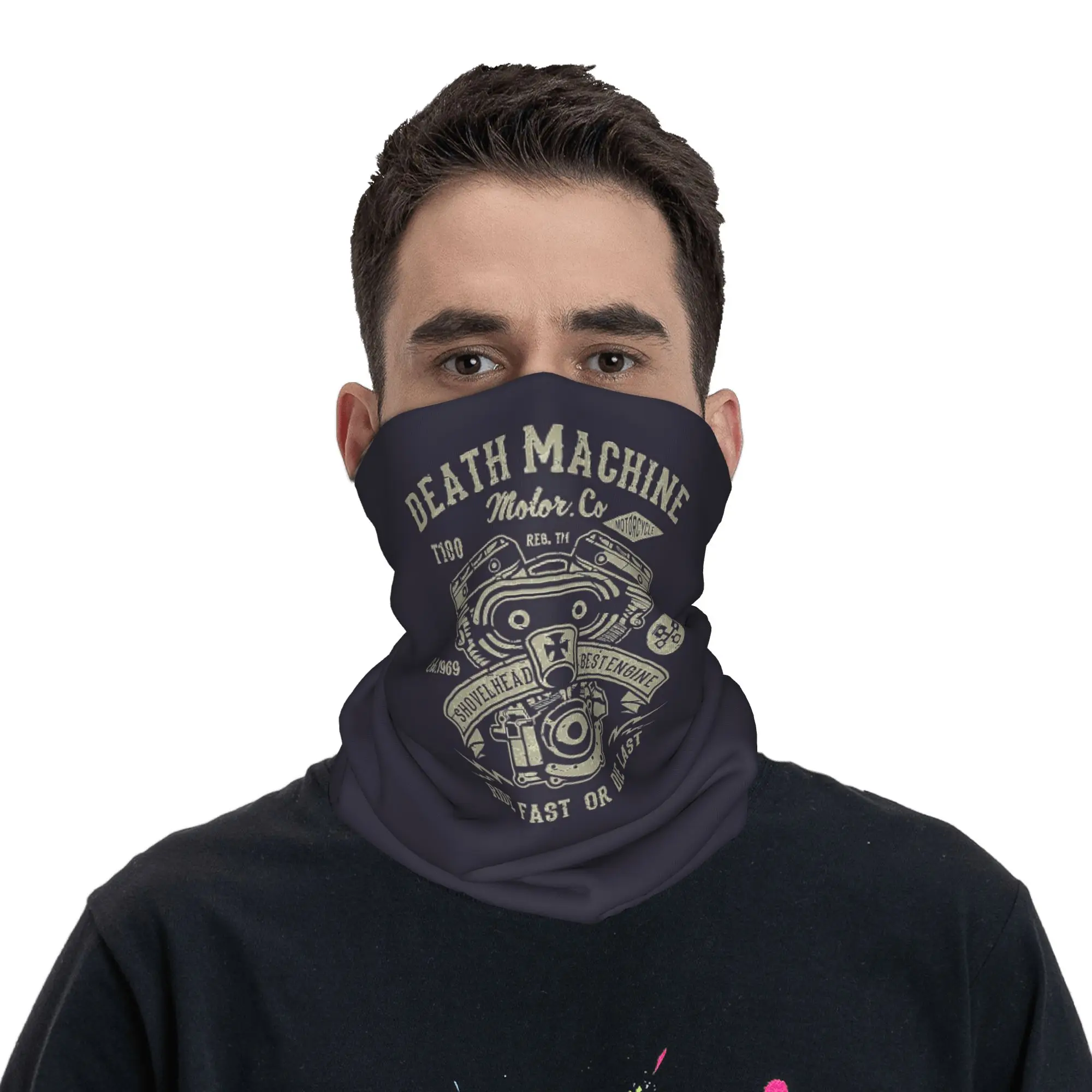 

Motorcycle Shovelhead Cool Graphic Gifts Bandana Neck Gaiter Printed Wrap Scarf Cycling Scarf Hiking Fishing for Men Women Adult