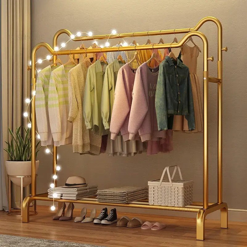 Casaco Light Luxury Racks com orelha de gato, cabide, estante de secagem, loja de roupas, quarto chão, casa varanda, nórdico