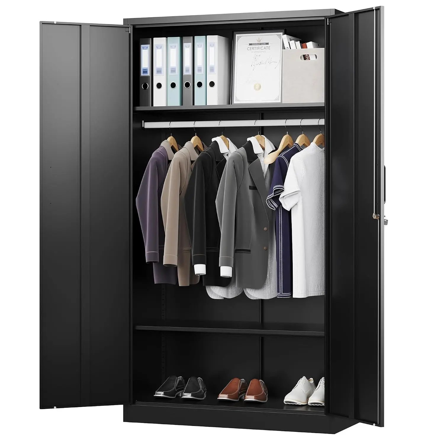 Metal Wardrobe Locker with Lock, 72