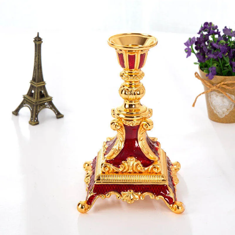 Metal Candle Holder Candlestick Wedding Decoration Dining Table Candle Stand Shooting Props Crafts Candle Accessories Base