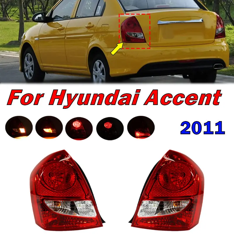 

Exterior Accessories Taillight Assembly For Hyundai Accent 2011 Rear Tail Light Signal Lamp Warning Brake Light Reversing Light