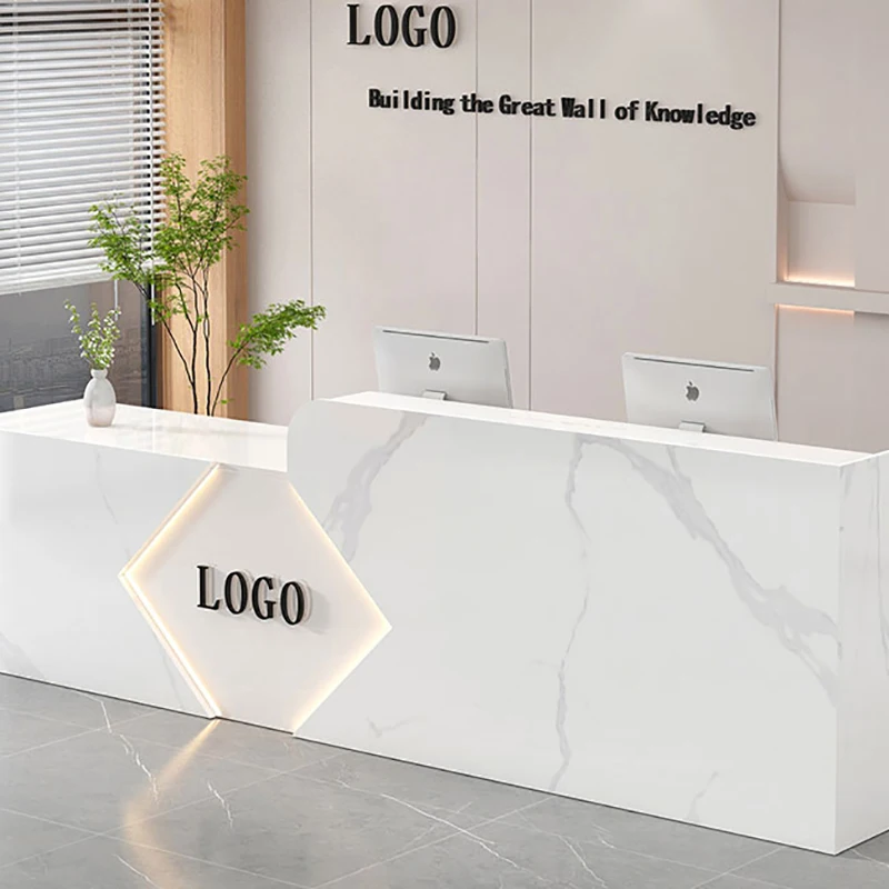 Salon Luxury Bar Counter Glamour Simple Professional Classic Reception Desk Commercial Modern Mostrador Commercial Furniture