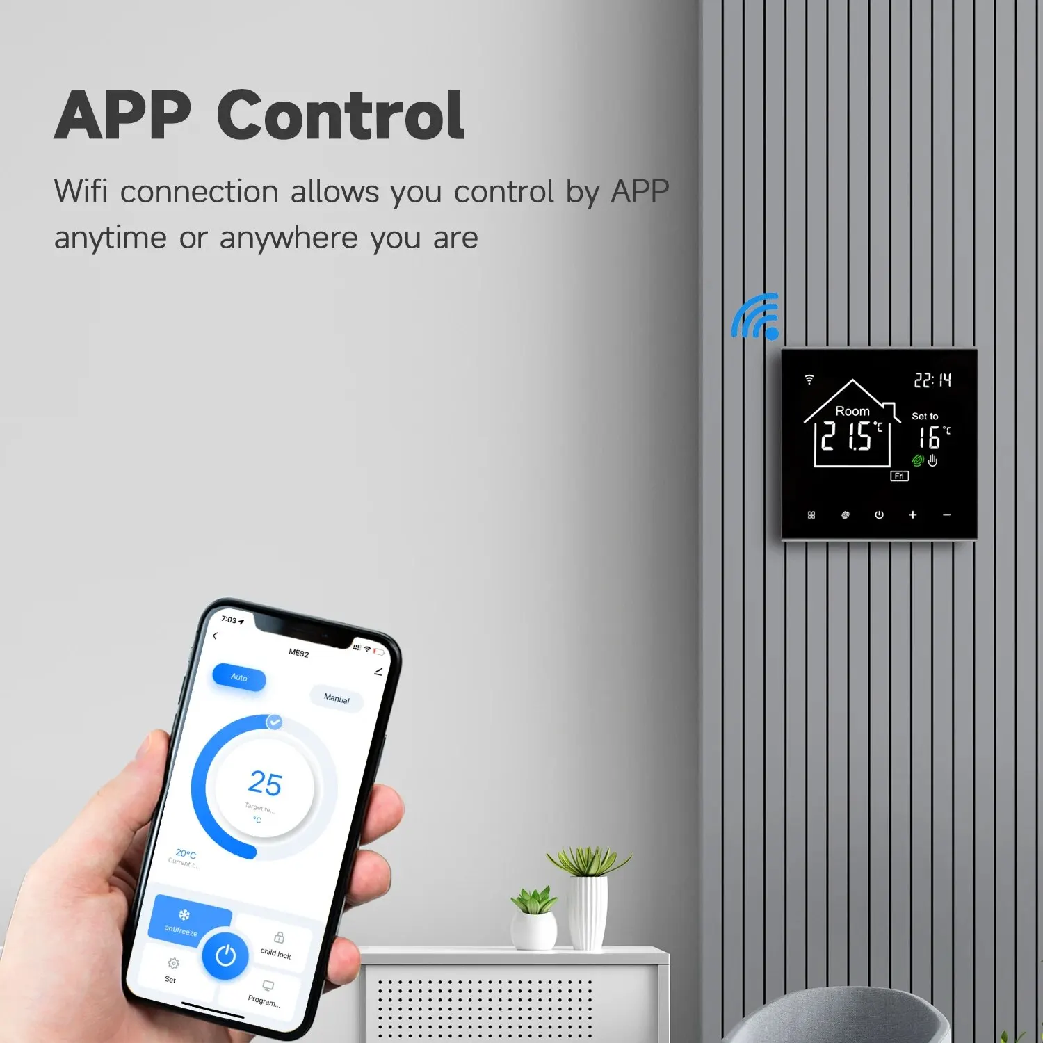 WiFi Smart Thermostat LCD Display Touch Screen for Electric Floor Heating Water/Gas Boiler Temperature Remote Controller