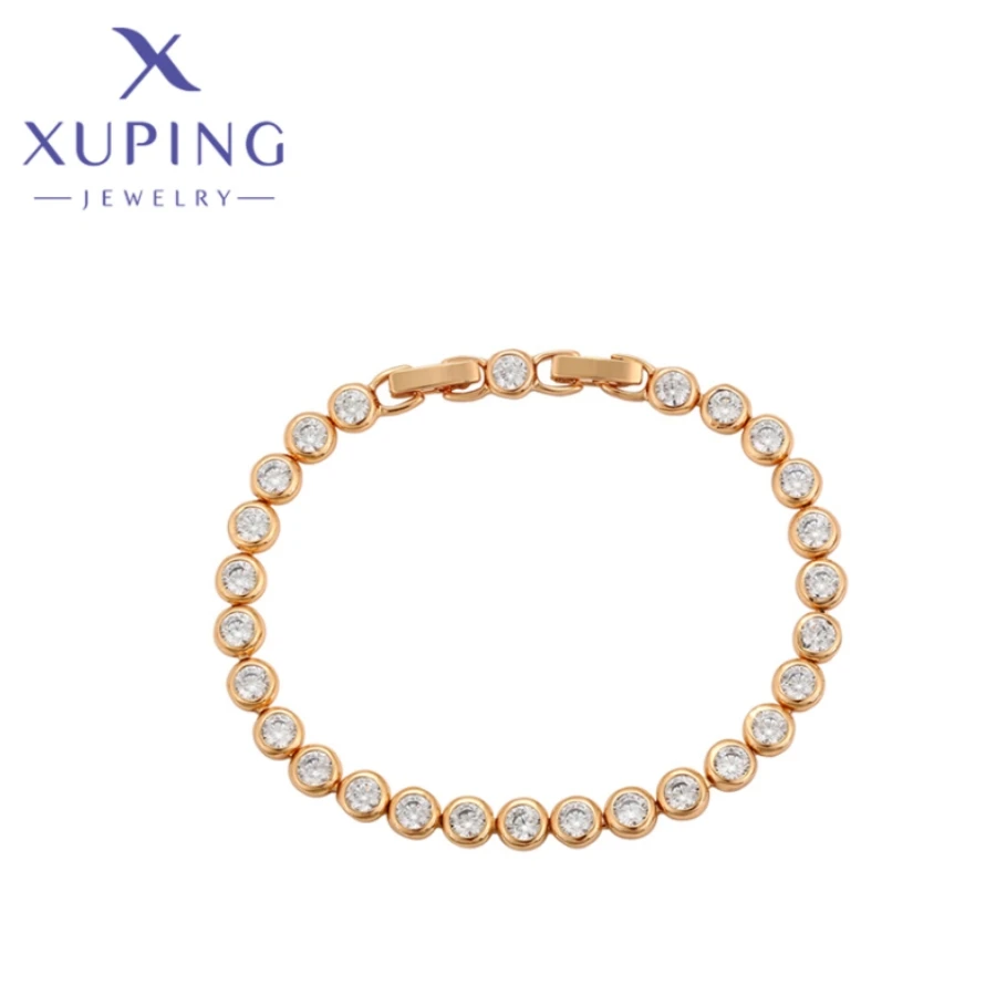 Xuping Jewelry Hot Simple Shape Fashion Elegant Style Women's Bracelets Gold Color Schoolgirl Christmas Birthday Gift X000750275