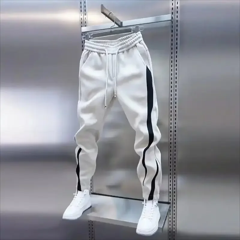 

2024 Autumn Men's Sport Pants High Street Joggers Trendy Trousers 9-Minute Sweatpants Fashionable Daily Men's Clothing New