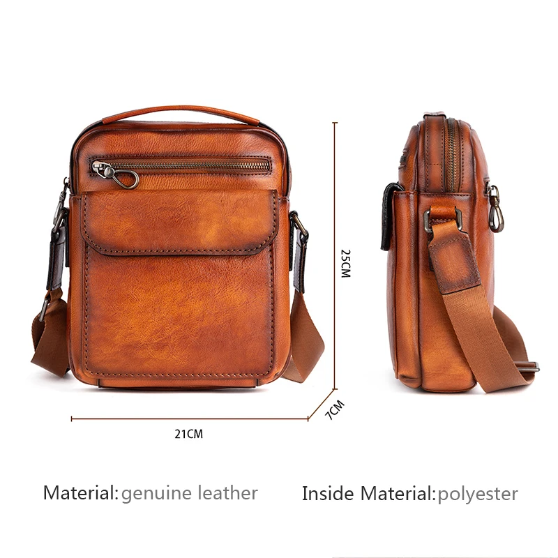 Imagem -04 - Couro de Vaca Natural dos Homens Crossbody Bolsas de Ombro Couro Genuíno Bolsa de Negócios da Forma Bolsa do Mensageiro Marca para Ipad Novo