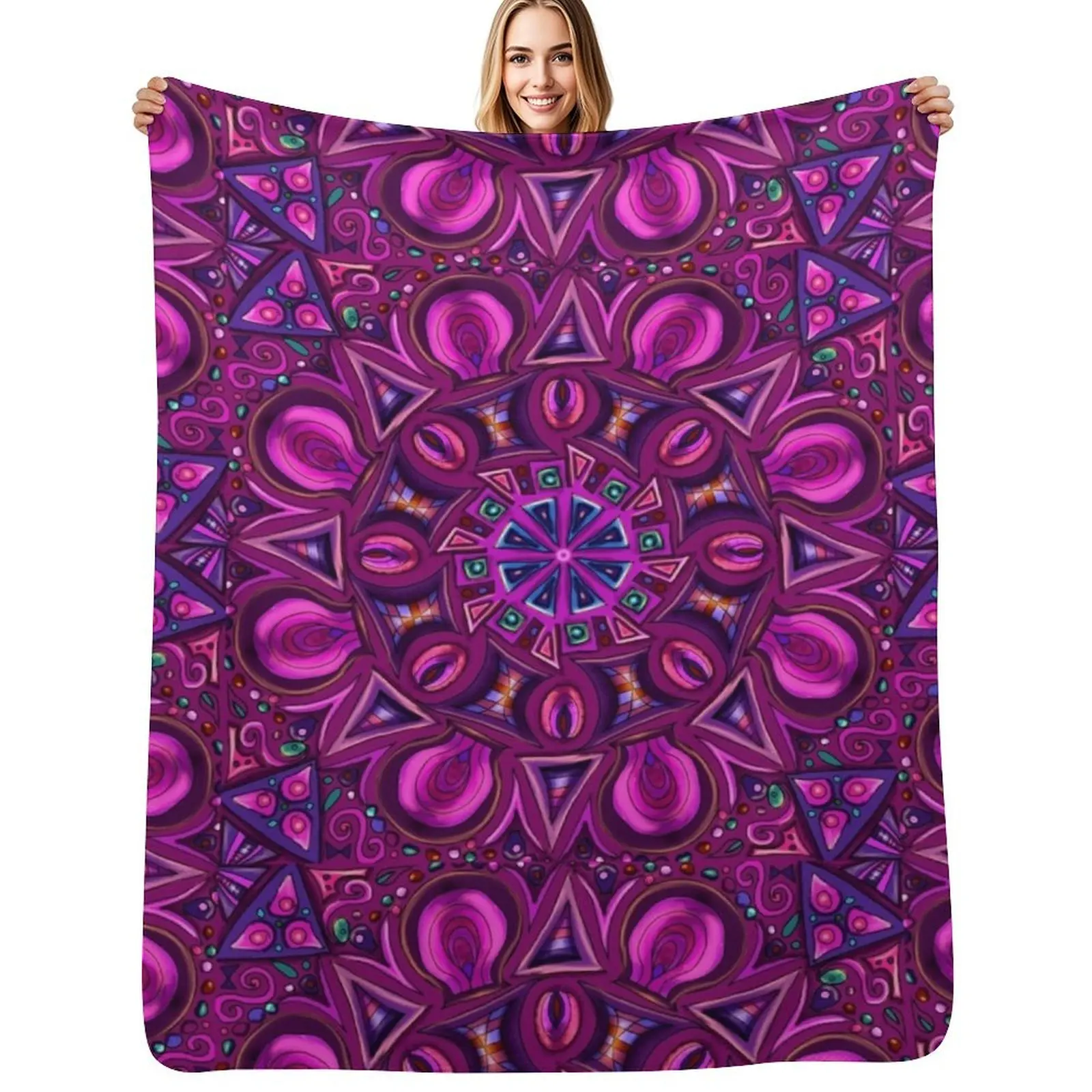 

Kaleidoscope Throw Blanket Warm Throw Blanket Gift for Anniversary