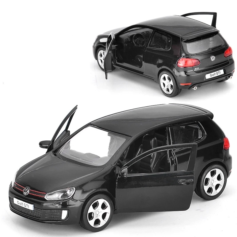 1/36 Volkswagen Golf GTI RMZ City Toy Car Diecast Miniature Model SUV Pull Back Doors Openable Educational Collection Gift Kid