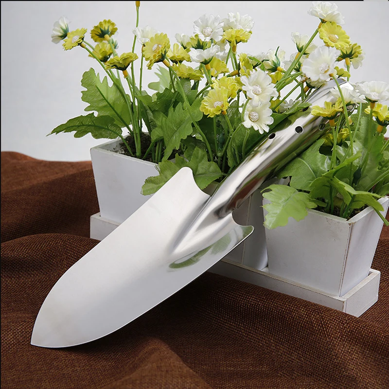 Stainless steel small spade flower planting garden tool potted vegetable planting shovel shovel gardening digging meat sea