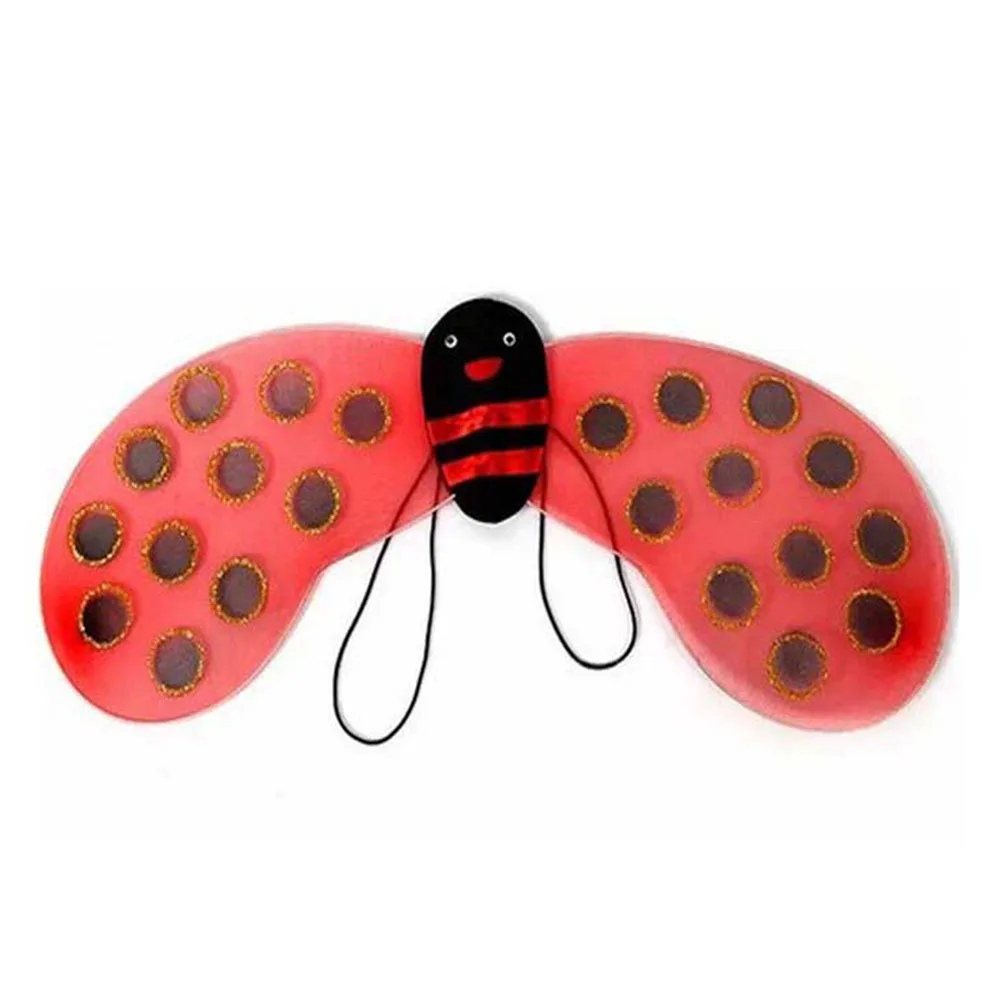 3Pcs Ladybug Headband Wings Hand Stick Set Durable Stretchy One Size Fits Most Kids Party Supplies Cosplay Props