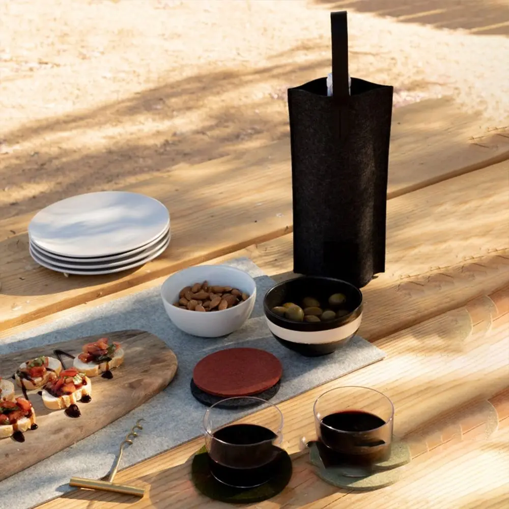 

Переносная сумка Простая фетровая сумка Сумка для красного вина Сумка для хранения вина Переноска для бутылок