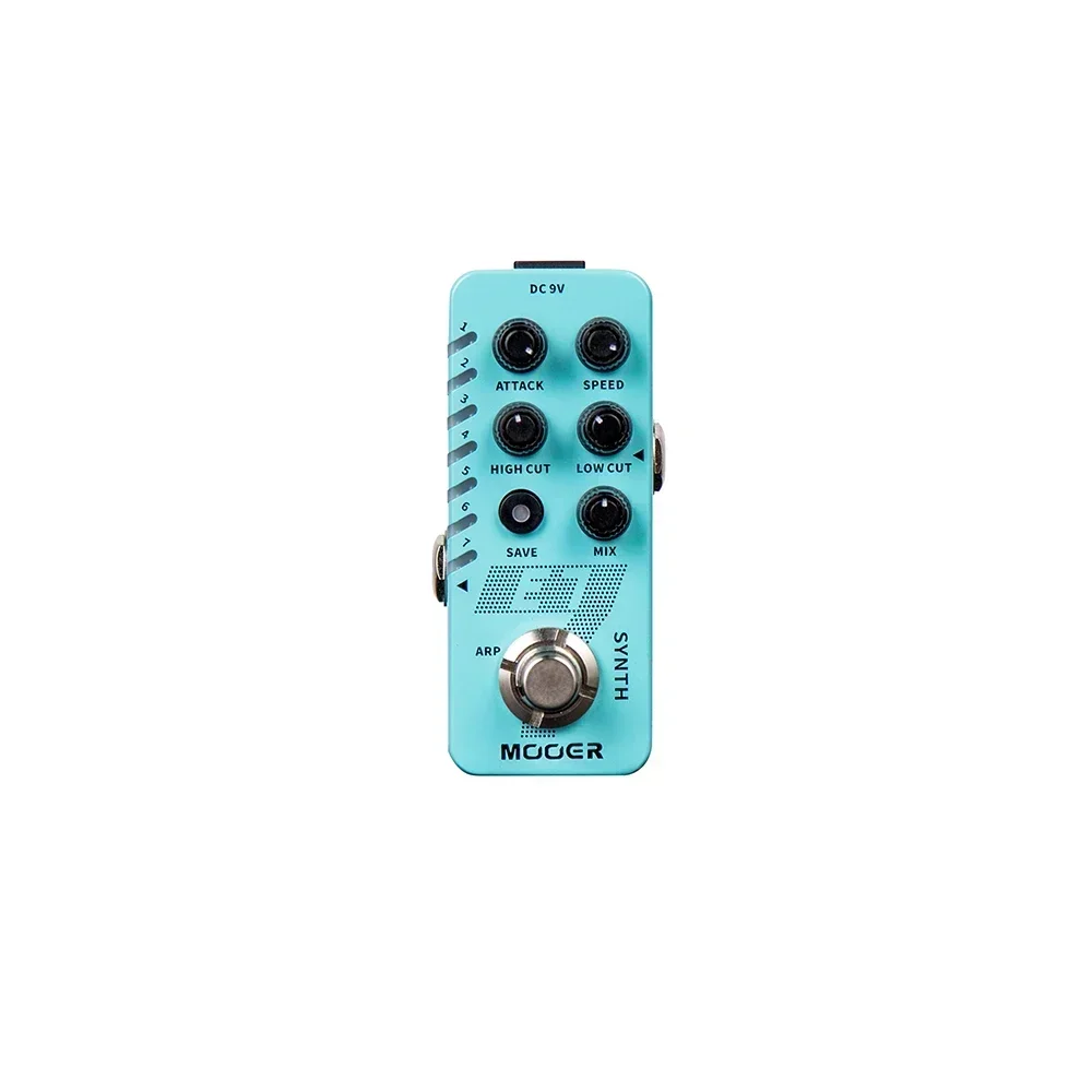 MOOER Polifonic Guitar Synth Pedal Processor E7 Niestandardowe tony syntezatorów 7-tryby Wysoka niska częstotliwość z indywidualnym arpeggiatorem