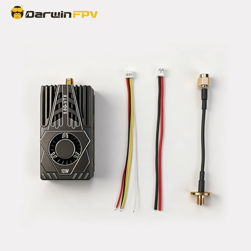 DarwinFPV OMNIS FPV Analog VTX Heat Dissipation Fan 25mW-10W Adjustable Transmitter For FPV Long Range Fixed Wing Quadcopter