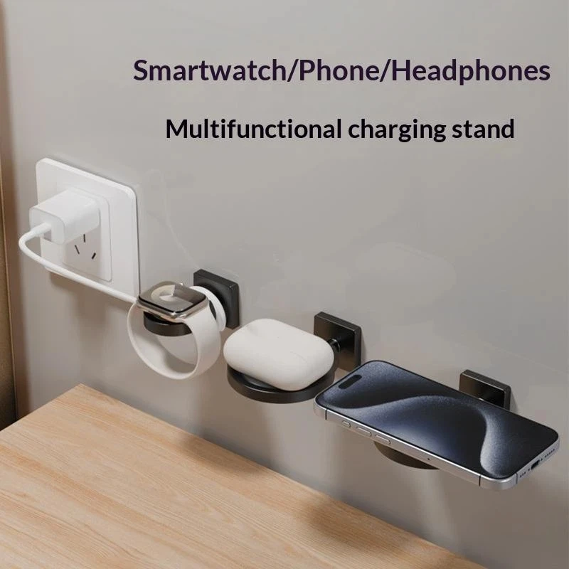 Self Adhesive Wall Mount Bracket Tool-Free Install No-Punch Holder for Watch Headphones Home Desktop Organization