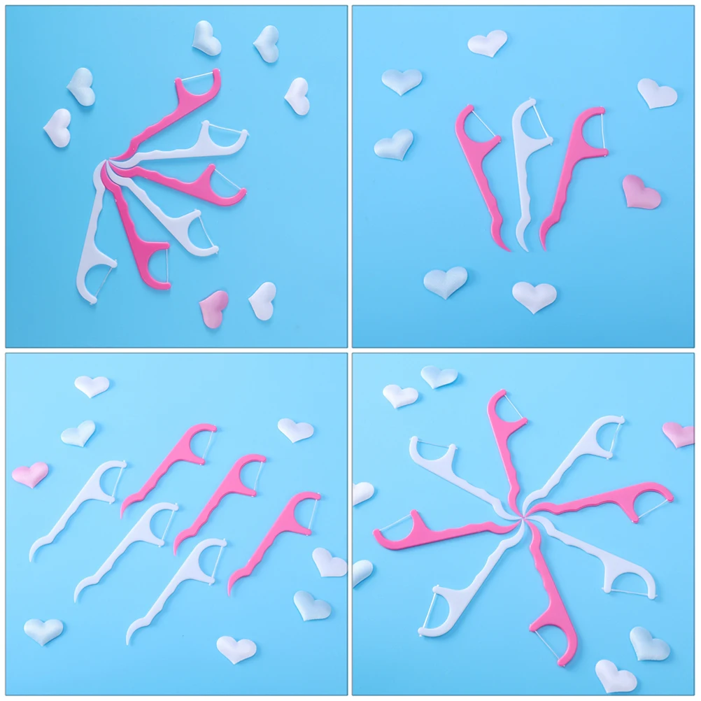 

200pcs Dental Interdental Cleaning Sticks Plaque Removal Non-Slip Teeth Teeth Cleaning Tools Stick Handle Family Use