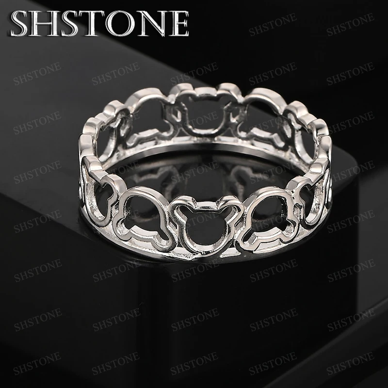 

Новое кольцо из стерлингового серебра 925 пробы с милым медвежонком для женщин и мужчин, модное кольцо для вечеринки, свадьбы, подарок на день рождения, аксессуары