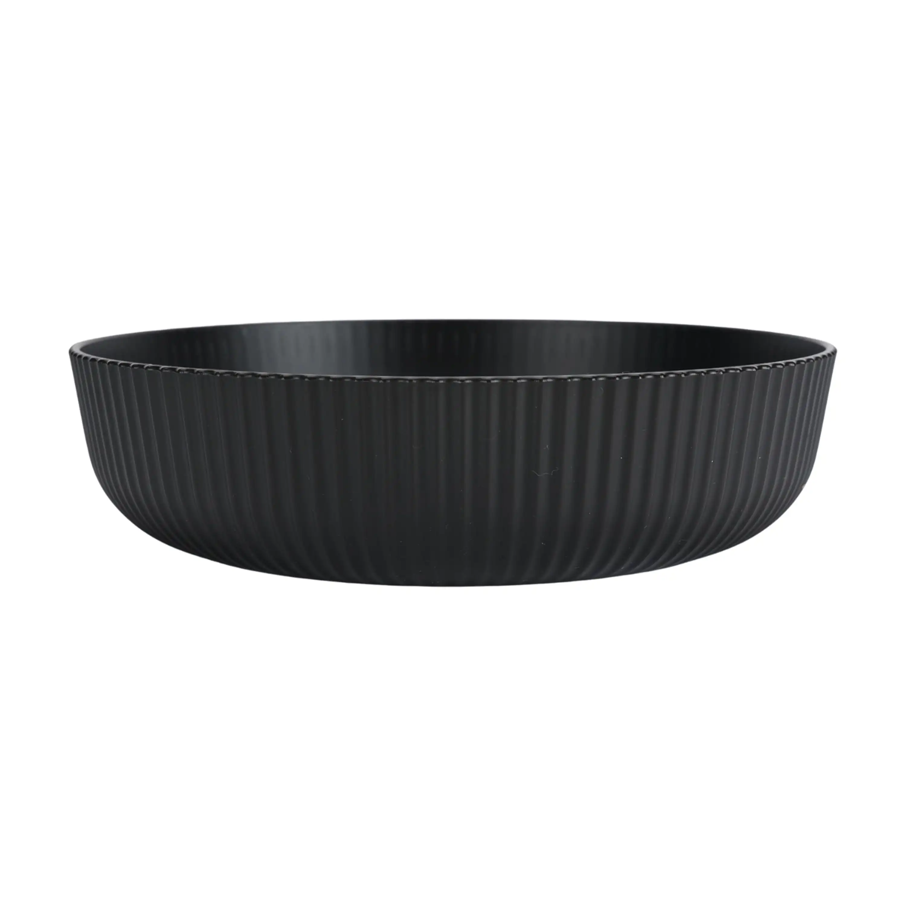 

Black Eco-Friendly Recycled Plastic Dinner Bowl, 43-Ounce