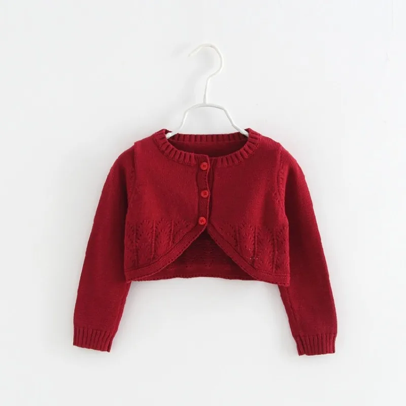 2023 New Spanish Palace Style Knit Sweater for Girls Kids Cotton Cardigan Children Shawl