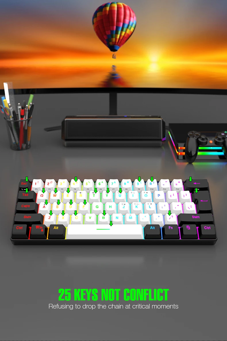 60% Compact Wired RGB Keyboard product photo