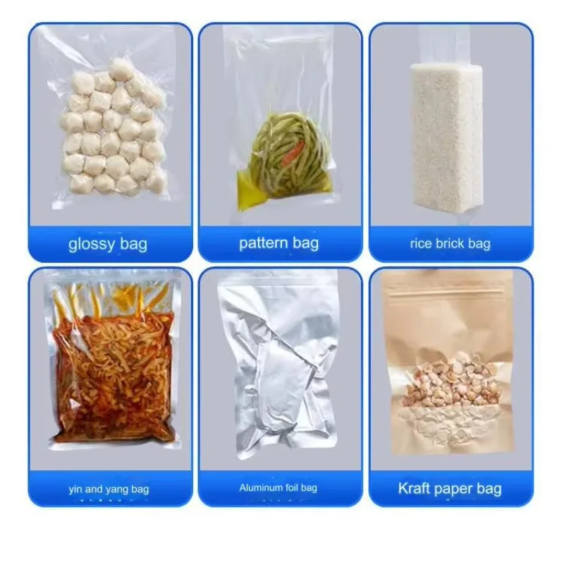 Mesin Vacuum Sealer Listrik Mini Komersial Tipe Lantai untuk Makanan Kering dan Basah, Digunakan untuk Salmon, Foie Gras, Kaviar, dan Kertas Foil
