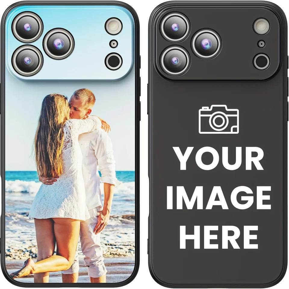 Funda Personalizable con Foto Esmerilada Suave para iPhone 17 16 16E 15 14 13 12 11 Pro Max Air Mini SE 2020 2022 X XS XR 6 7 8 Plus 4