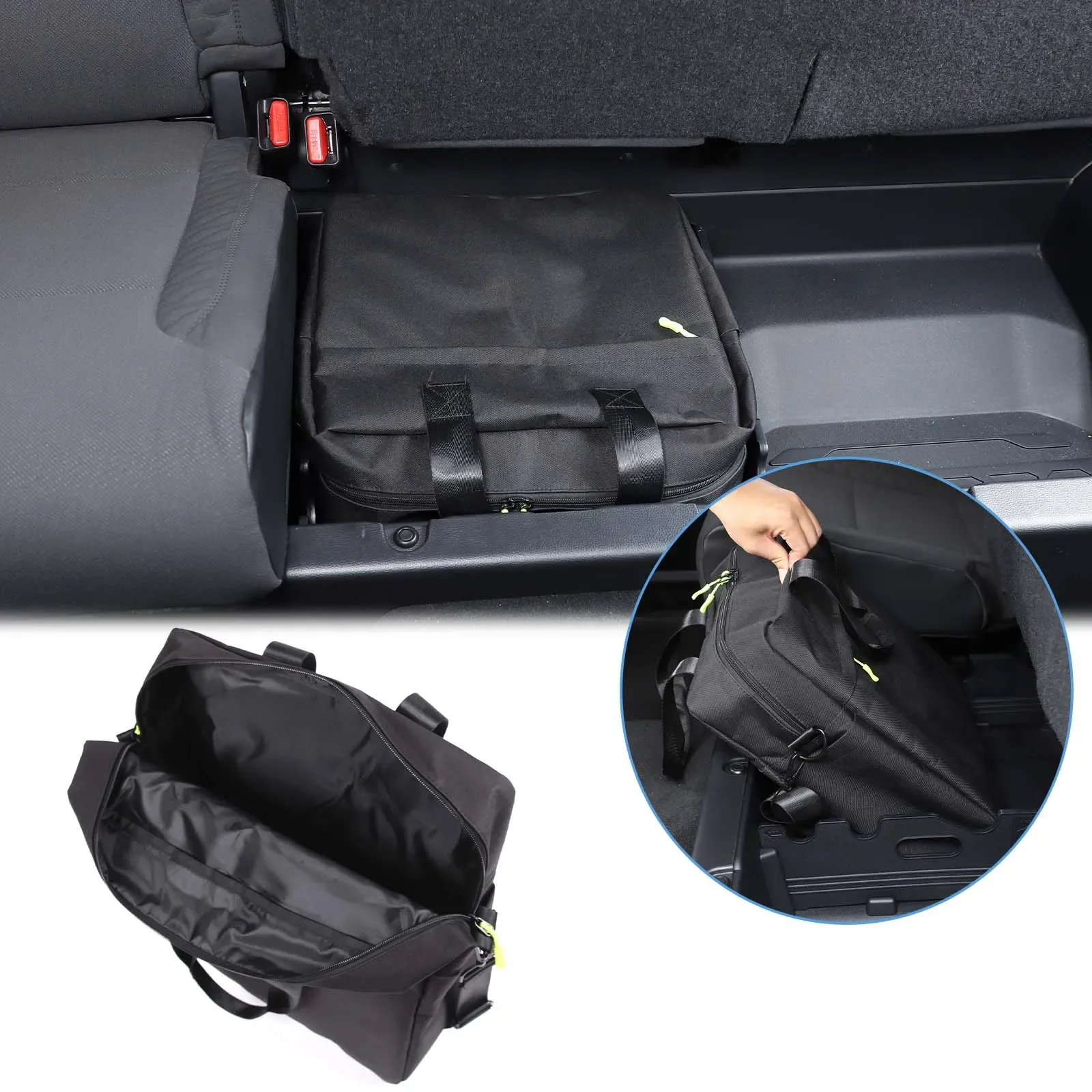 

For Toyota Tundra 2022+ Car Rear Seat Storage Bag Oxford Cloth Black Interior Accessories 1 Pcs