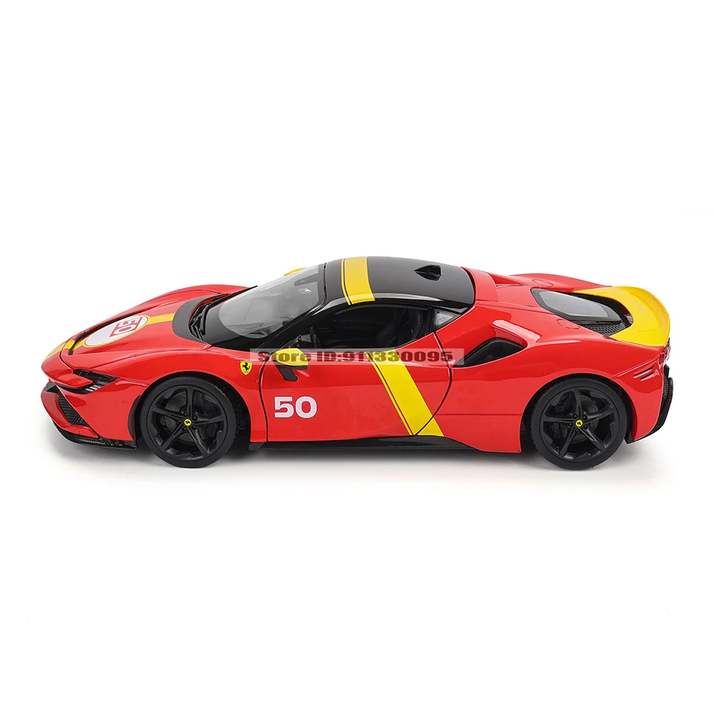 Bburago 1:18 Ferrari FXXK EVO 296 GTB SF90 488 GTB SP1 Alloy Luxury Vehicle Diecast Cars Model Toy Collection Gift for boys