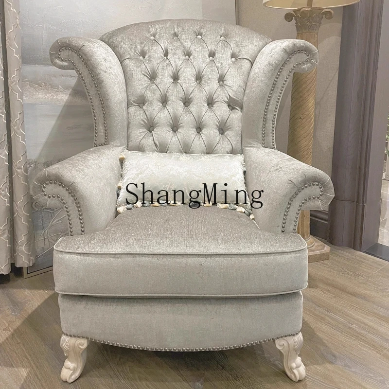 

ZYY Home Living Room High Back Fabric Sofa Bedroom Simple High-end Single Sofa Chair