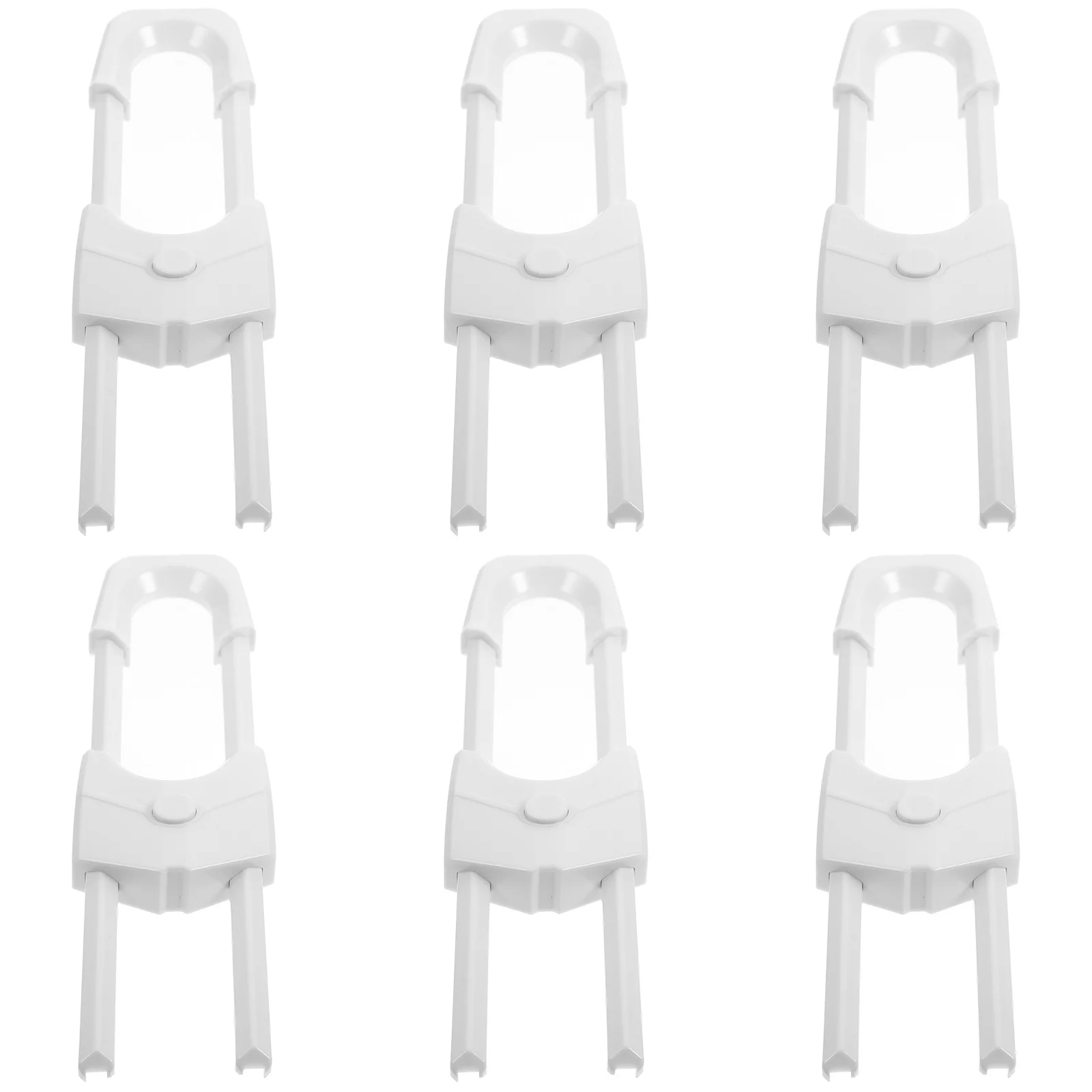 6 قطعة أقفال أمان الطفل خزانة المزالج حريزعلى الأطفال البلاستيك U شكل أقفال الأبواب للأدراج الثلاجة سهلة التركيب لا ضرر