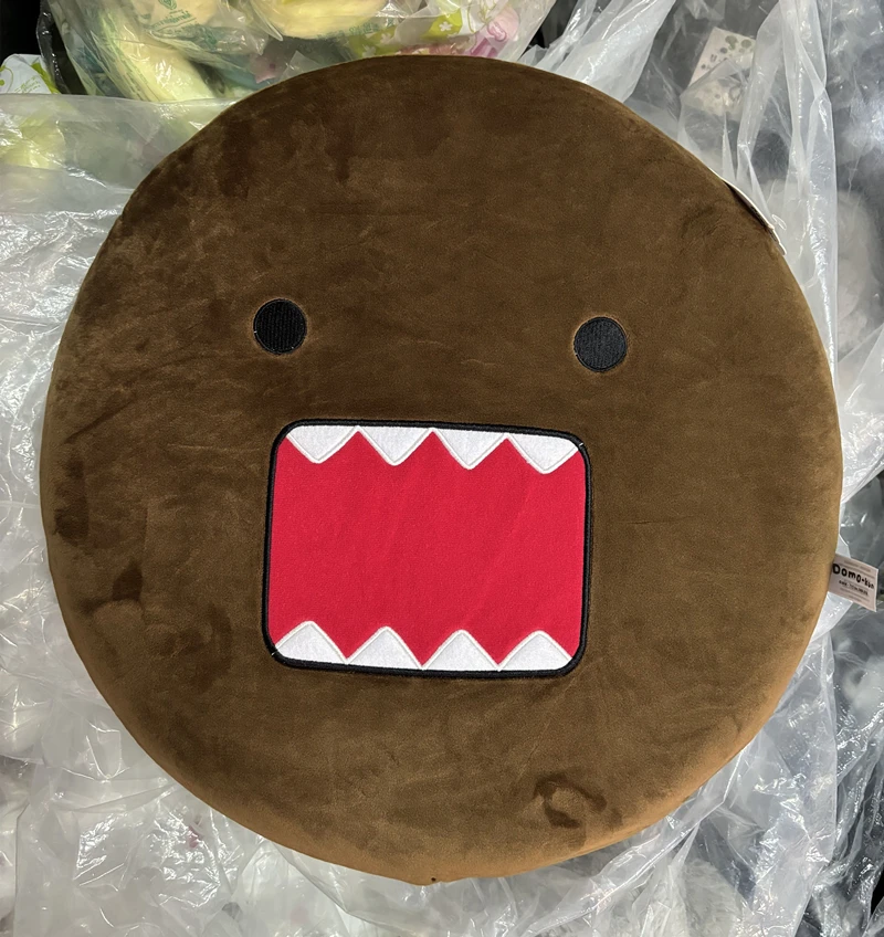 Cute Domo Kun Plush Cushion Pillow Anime Head Shape Round Pillows Decor Home Sofa Room Decoration Brown Cushions