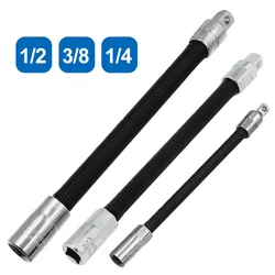 Flexible Socket Extension Bar Set 1/4 3/8 1/2 Inch Shaft Drive Bar Adapter Impact Extender Flexible Socket Extension Rod Bar