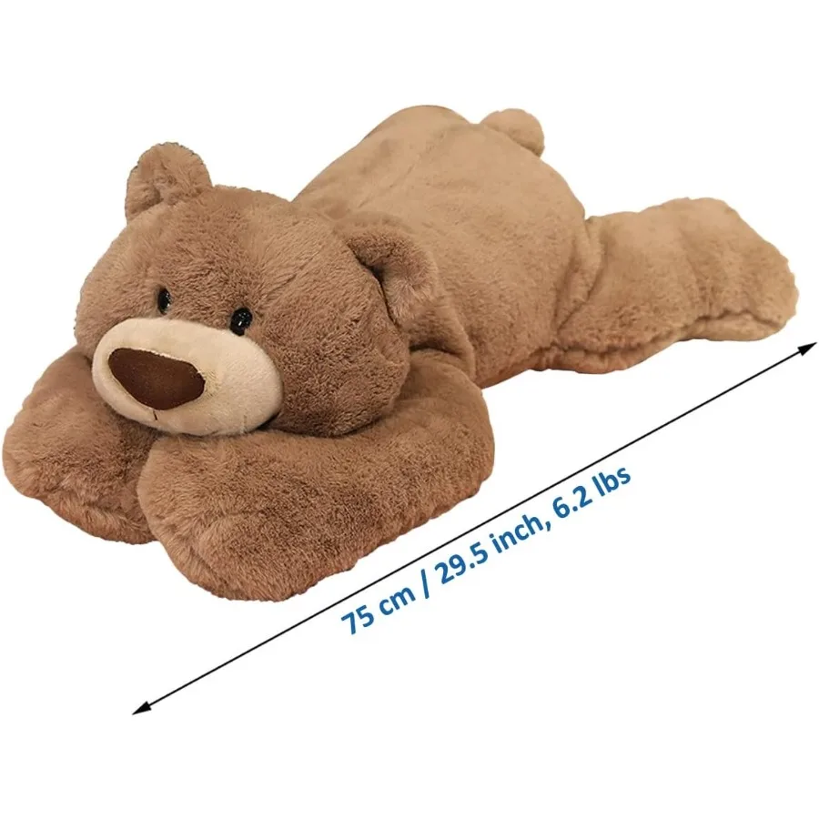 무게가 있는 봉제 동물 인형 6.2파운드 갈색 곰 인형 29.5인치 무게가 있는 곰 소년 소녀용 쿠션 선물