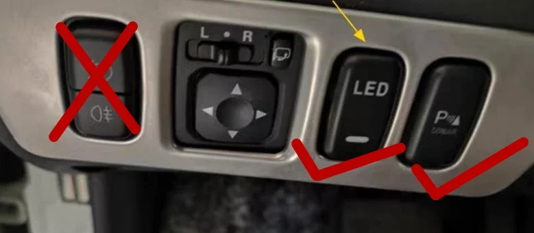 1 or 2 Button Need Change Socket Fog Lamp Switch for Pajero Light Button for Montero for Lancer Outlander Asx Rvr