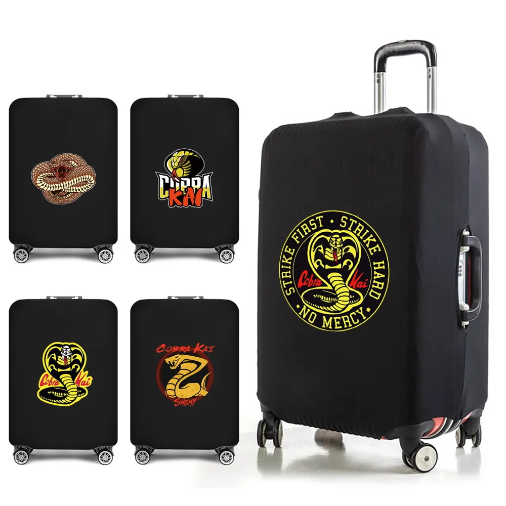 Funda de equipaje con estampado Cobra para viaje, cubierta protectora elástica de for18-32 pulgadas para maleta, carrito de viaje
