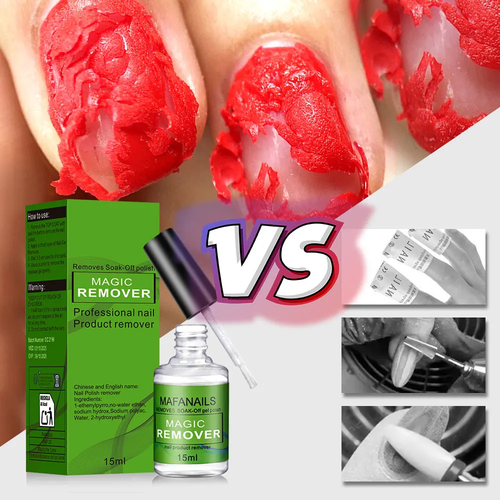 1/2Pcs 15ml Magic Nail Gel Remover Polnisch 3-5 Minuten Leicht Schnell UV Gel Polnisch schnelle Entfernen Semi Permanent Lack Burst Gel