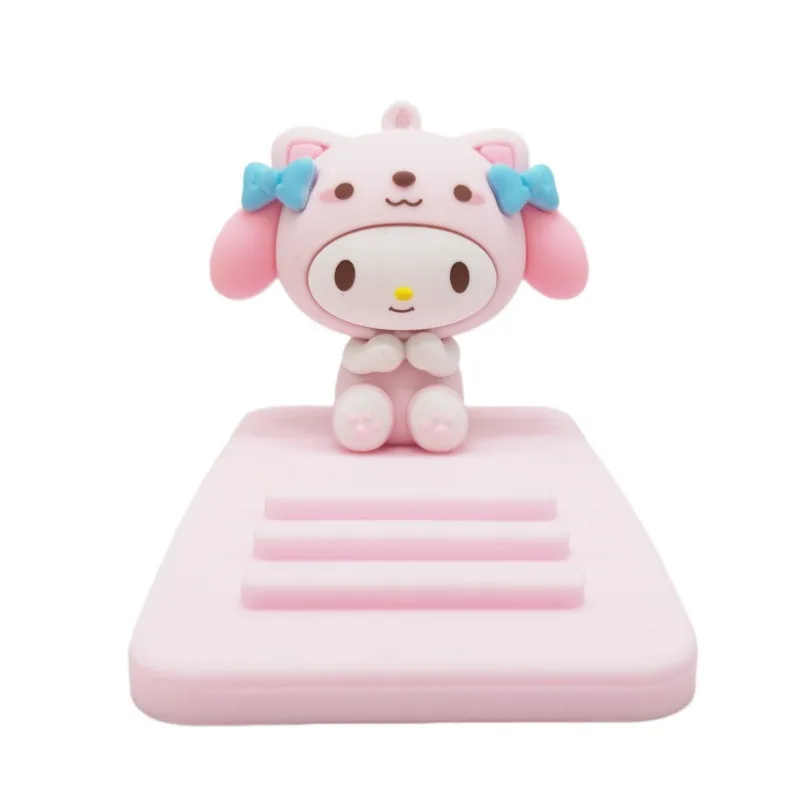 Sanrio 3D muñeca perezosa de dibujos animados, soporte para teléfono de escritorio, base creativa, adorno de regalo pequeño, nuevo