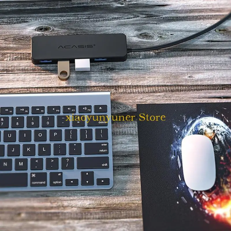 

P9JB Practical Hub USB 4-Port USB 2.0 External Splitter Supports Simultaneous Use of 4 USB Ports for iMac Laptop Keyboard