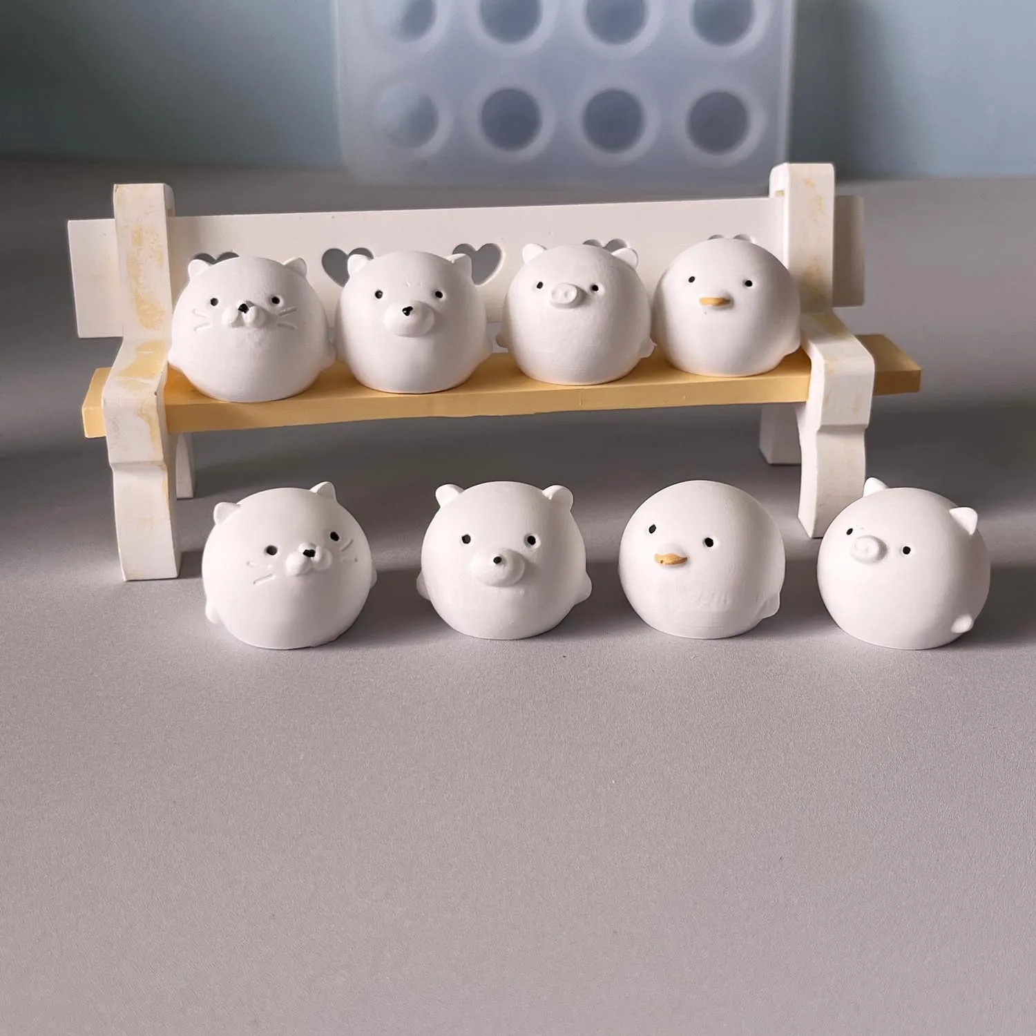 Cute Mini Animal Silicone Candle Mold 3D Pig Bear Soap Plaster Resin Cement Casting Molds DIY Chocolate Ice Cake Baking Tools