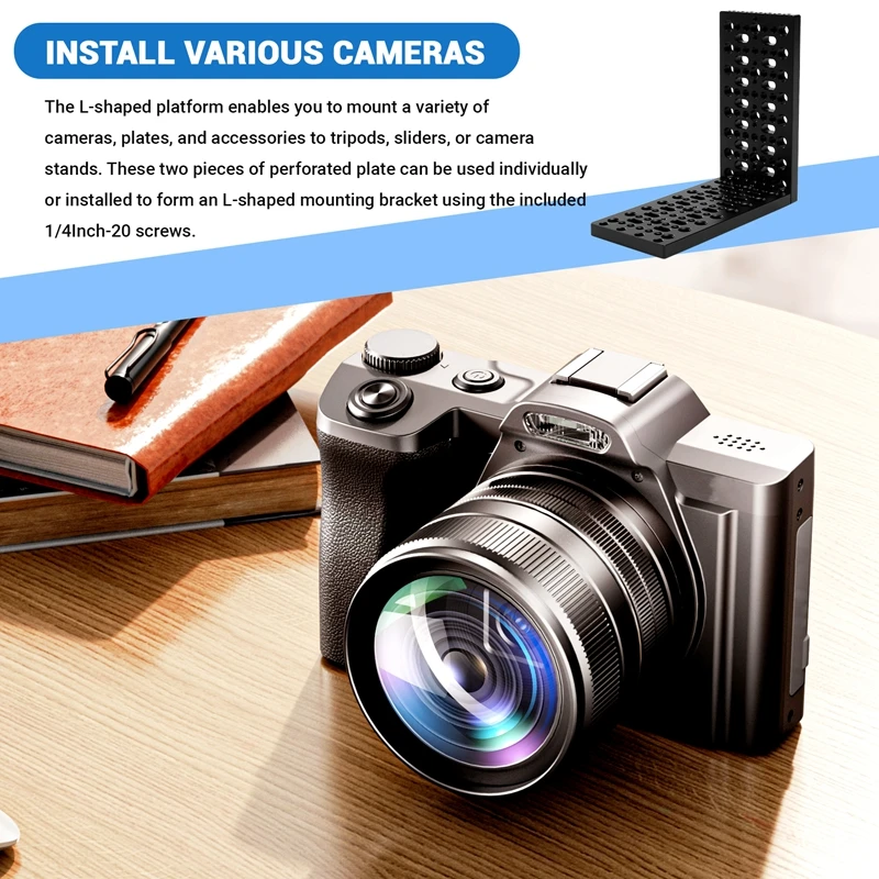 L-قوس لوحة التوسع المسامية تصاعد لوحة لكاميرات DSLR 3172 قوس المرافق المحمولة