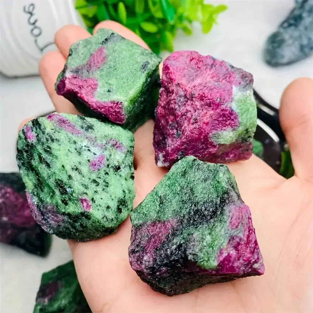 Zisita de rubí Natural, piedras crudas del Tesoro rojo y verde, piedra preciosa Mineral Natural, cristal curativo, regalo de meditación para Reiki