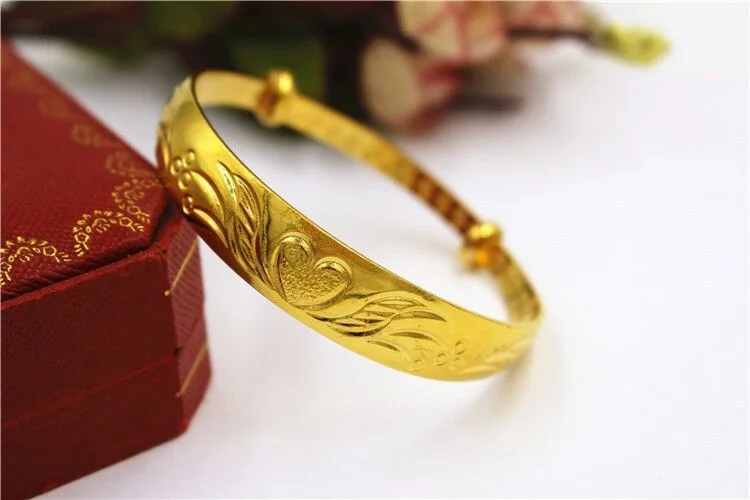 Vietnam Sand Gold Bracelet Simple Atmosphere European Currency Gold Jewelry Gift Fashion Imitation Gold Bracelet Jewelry