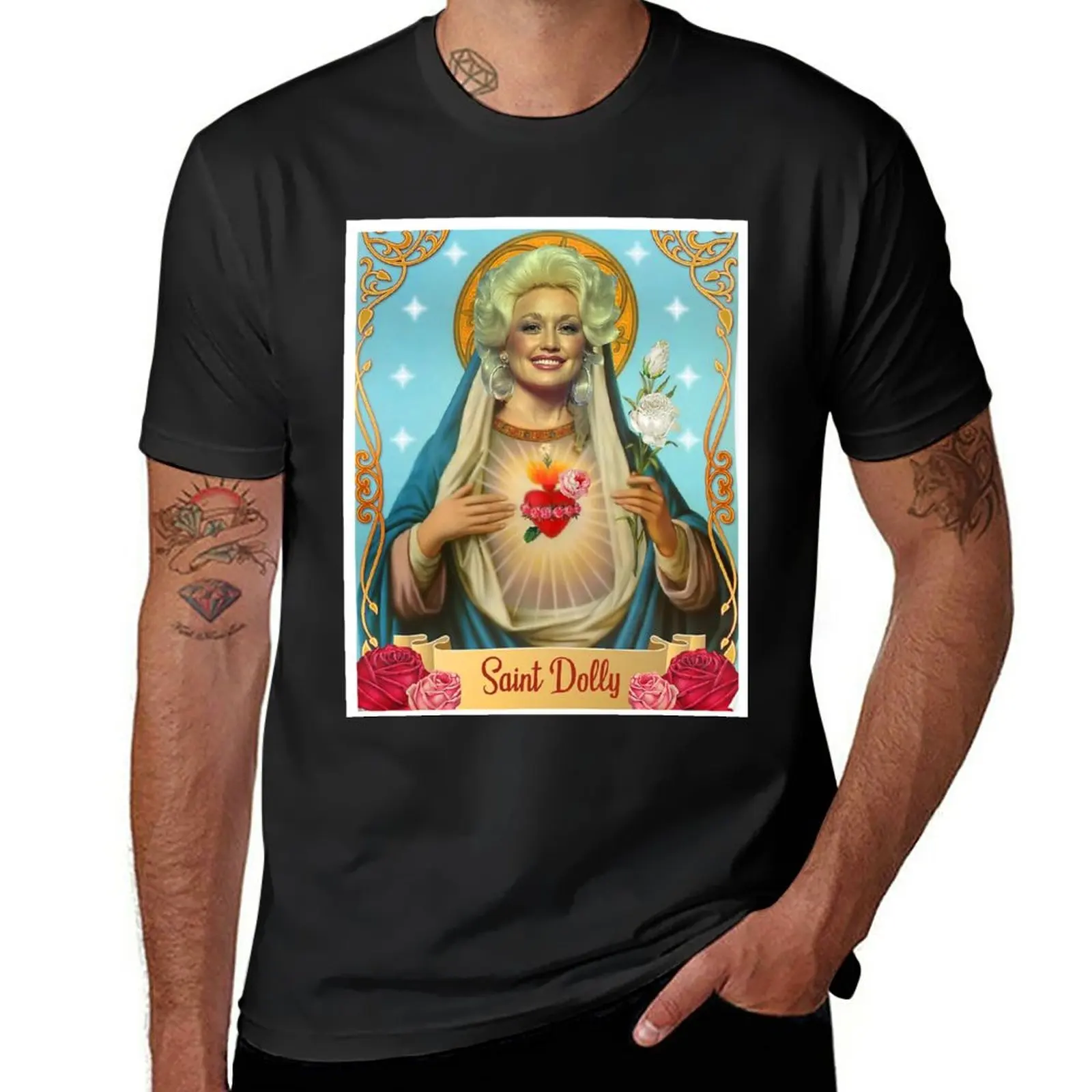 

saint dolly parton T-Shirt plain t-shirt tees summer clothes fruit of the loom mens t shirts