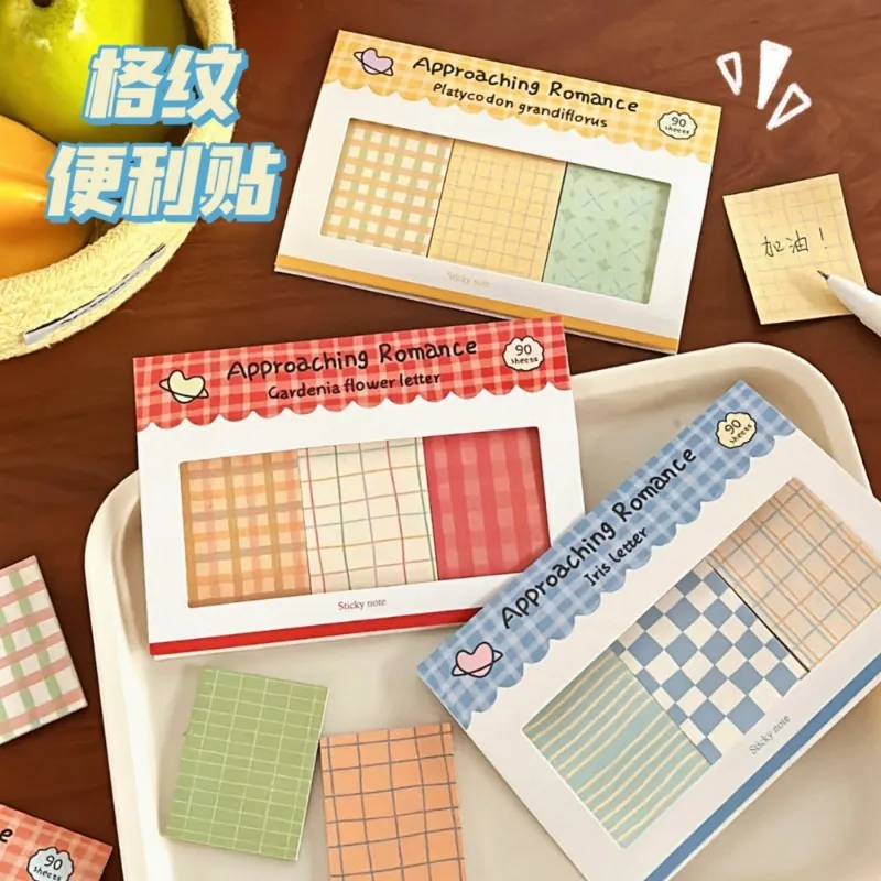 New Plaid Combination Note Romance Series Hand Account Decoration Basic Material Paper Note Paper Kawaii Stationery