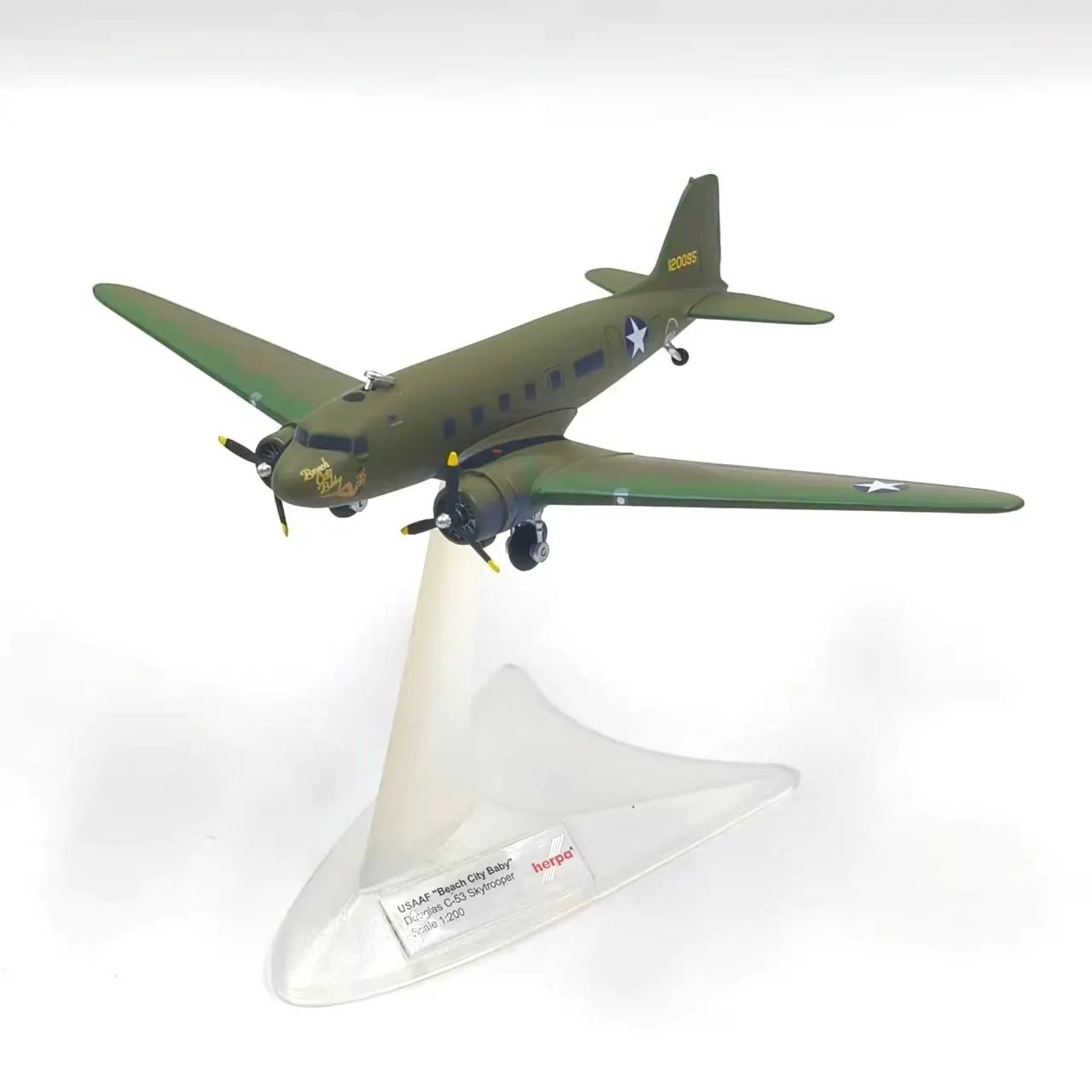 Diecast 1:200 US Air Force Douglas C-53 Simulation Alloy Military Transport Aircraft Model With Stand For Aviation Lovers Gift